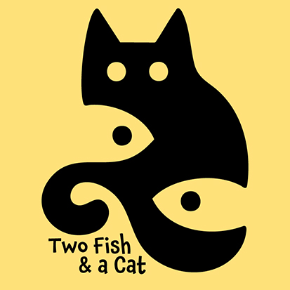 Logo for the indie game studio, Two Fish and a Cat.