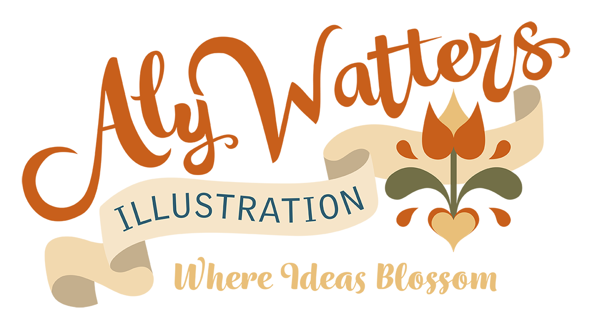 Logo for Alydawn Illustration.